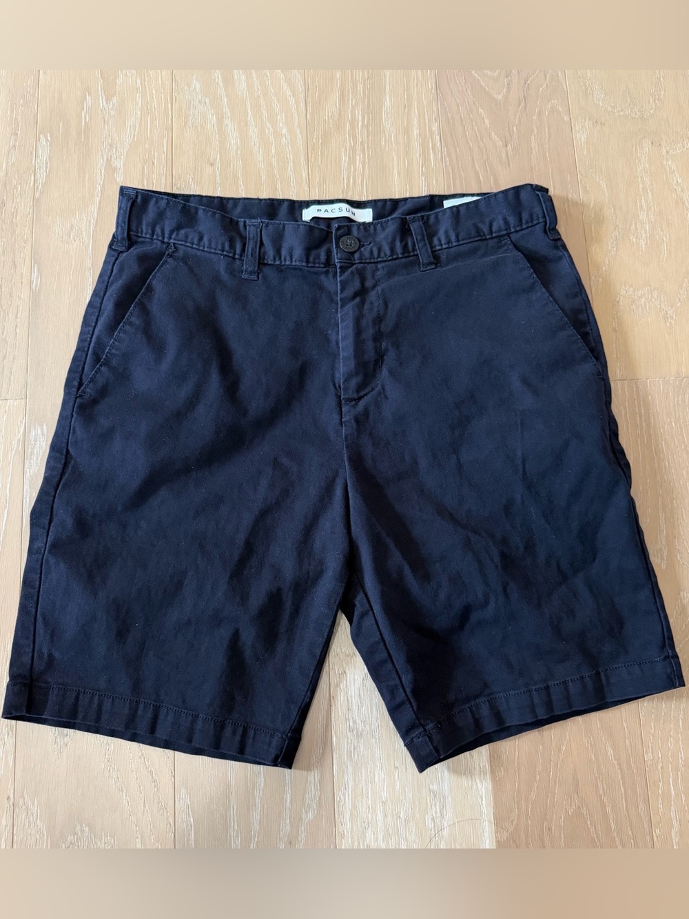 PacSun Men’s Black Chino Flat-Front Shorts